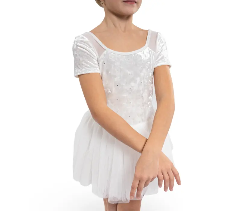 Bloch Ballet, Kurzarm-Baumwolltrikot - Weiss