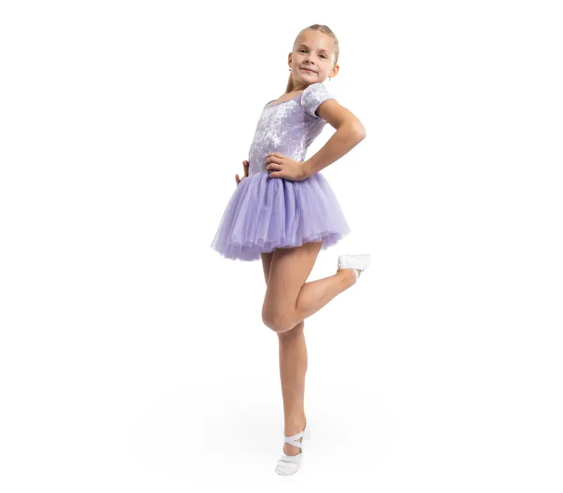 Bloch Ballet, Kurzarm-Baumwolltrikot - Flieder lilac Bloch