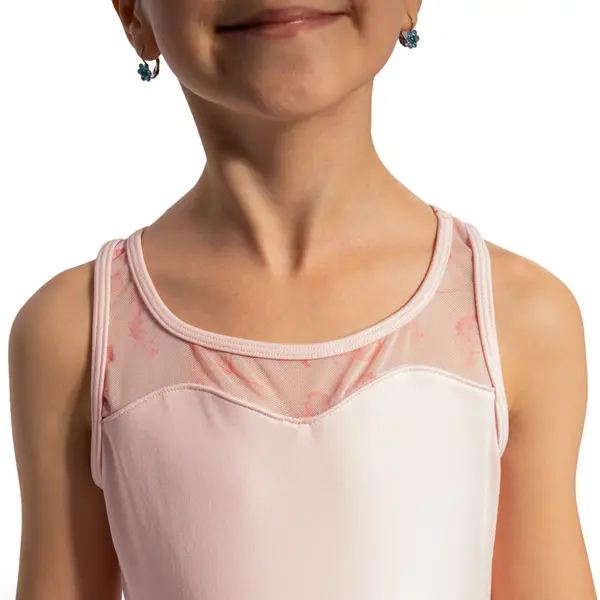 Bloch Evie Floral Tank, Trikot mit Tutu-Rock und breiten Trägern  