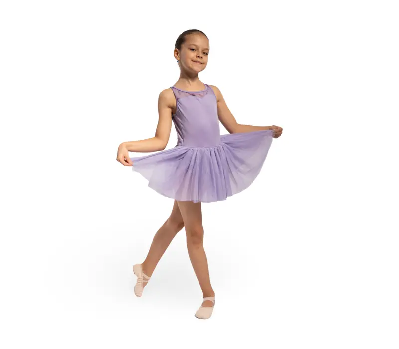 Bloch Evie Floral Tank, Trikot mit Tutu-Rock und breiten Trägern   - Flieder lilac Bloch