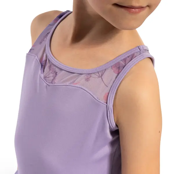 Bloch Evie Floral Tank, Trikot mit Tutu-Rock und breiten Trägern  