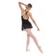 Bloch Fleur Floral Tank Leotard, Damentrikot mit breiten Trägern - Schwarz