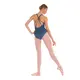 Bloch Fleur Floral Tank Leotard, Damentrikot mit breiten Trägern - Grau Bloch 