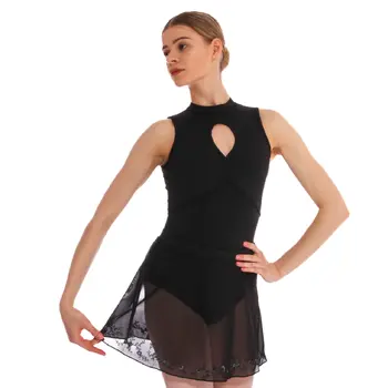 Bloch Hana Floral mesh skirt, Damenrock mit elastischem Taillenbund