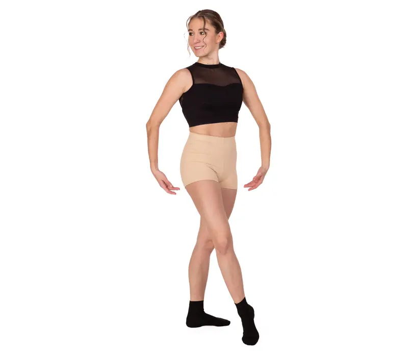 Bloch Vela, kurze Shorts für Damen - Hautfarbe  - sand