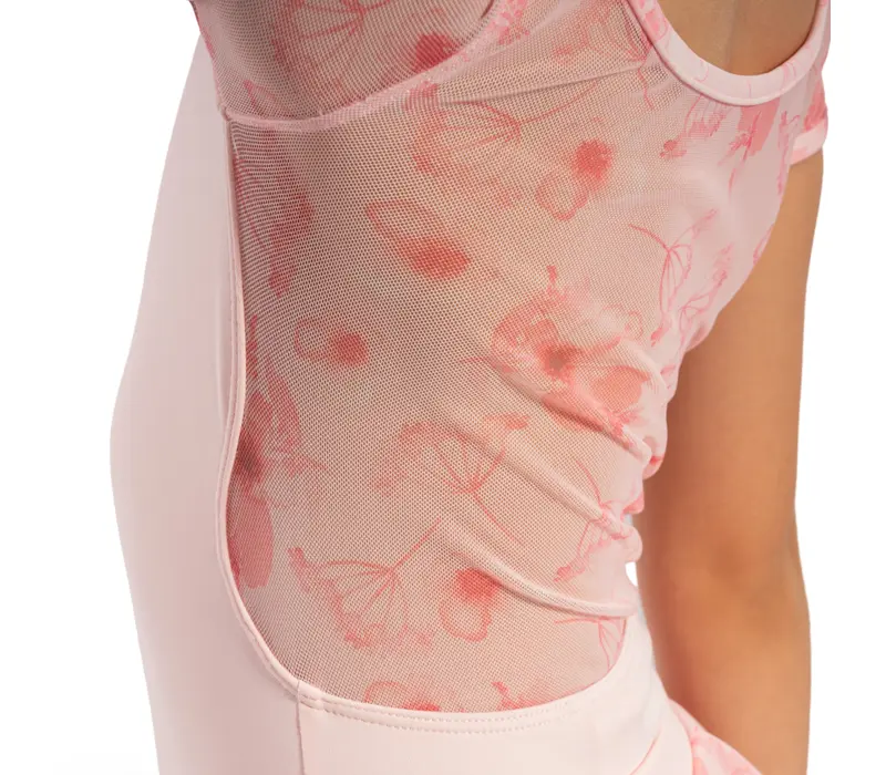 Bloch Remi Floral, Mädchen-Trikot - Rosa Bonbons Bloch