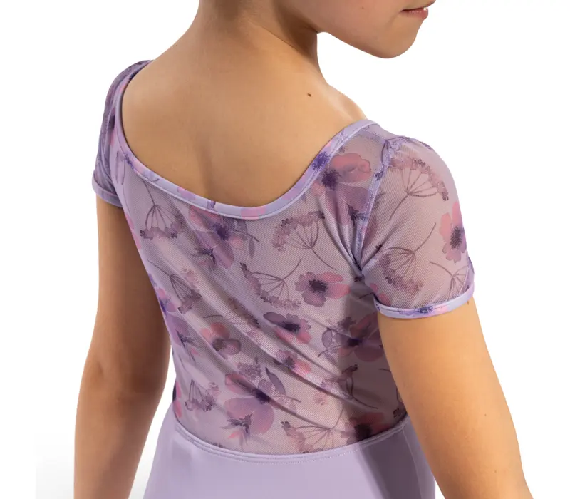 Bloch Remi Floral, Mädchen-Trikot - Flieder lilac Bloch