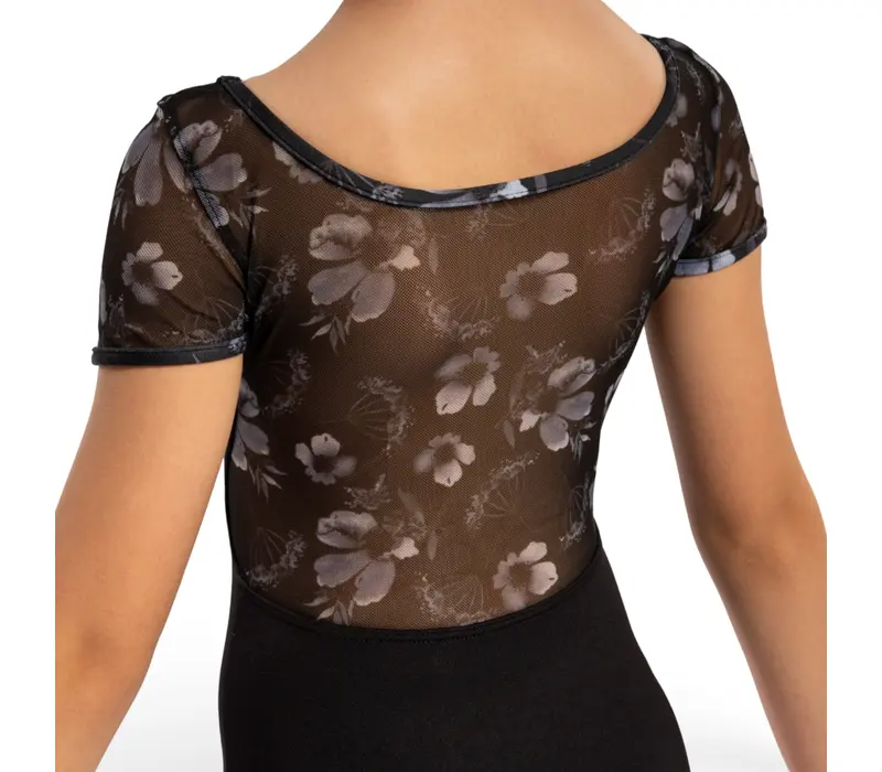 Bloch Remi Floral, Mädchen-Trikot - Schwarz