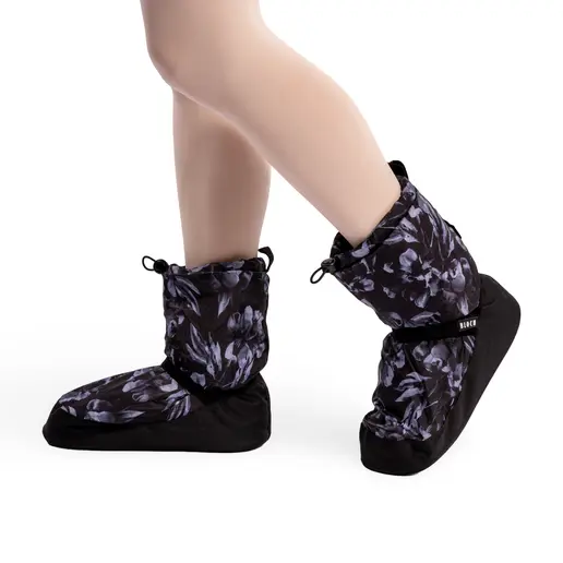 Bloch Booties Schwarze Blumen, Damen-Aufwärmschuhe  