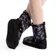 Bloch Booties Schwarze Blumen, Damen-Aufwärmschuhe  