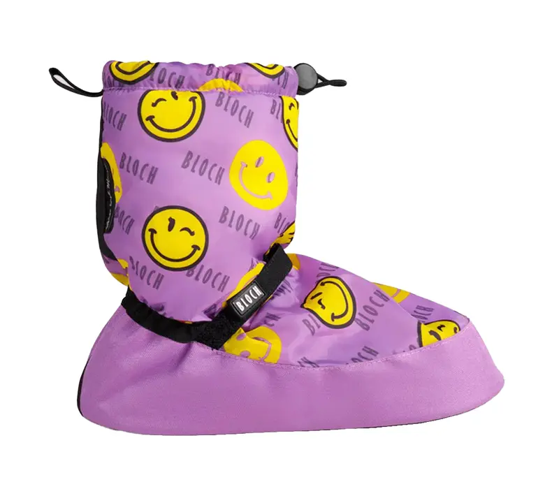 Bloch Crazy Printed Bootie, Wärmeschuhe   - Smiley Print Bloch