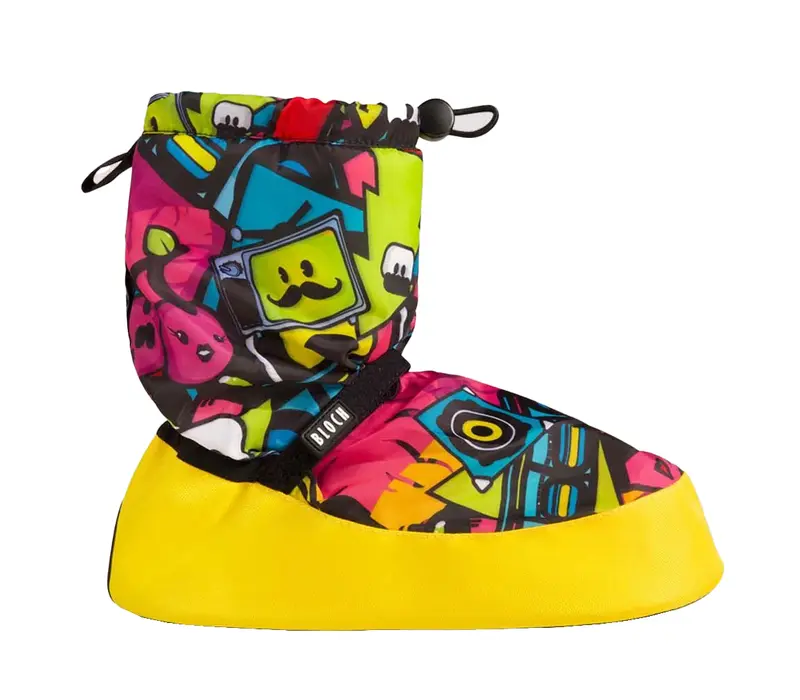 Bloch Crazy Printed Bootie, Wärmeschuhe   - Sticker Print Bloch