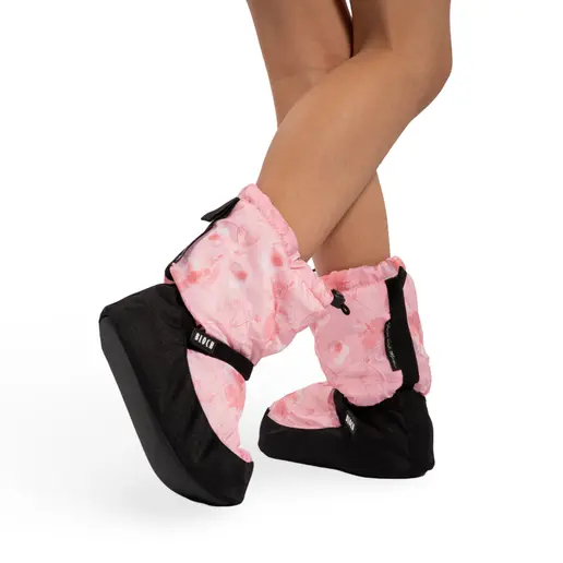 Bloch Booties Edition mit Blumenmuster, Aufwärmschuhe für Kinder