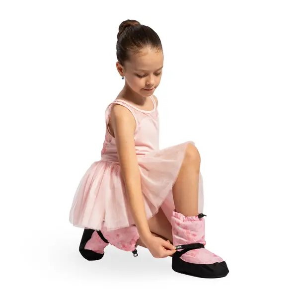 Bloch Booties Edition mit Blumenmuster, Aufwärmschuhe für Kinder