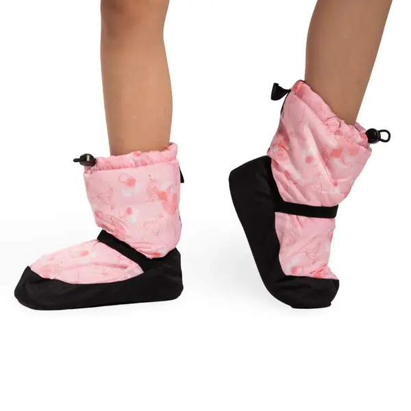 Bloch Booties Edition mit Blumenmuster, Aufwärmschuhe für Kinder