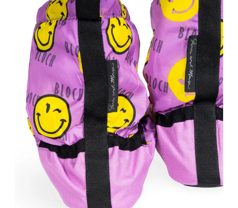 Bloch crazy booties, wärmende Schuhe für Kinder - Smiley Print Bloch