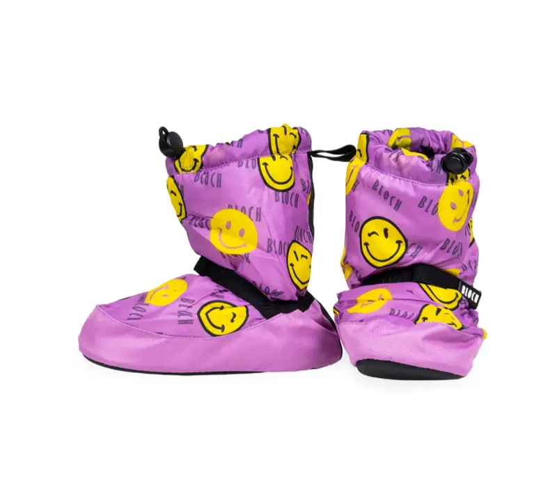 Bloch crazy booties, wärmende Schuhe für Kinder - Smiley Print Bloch