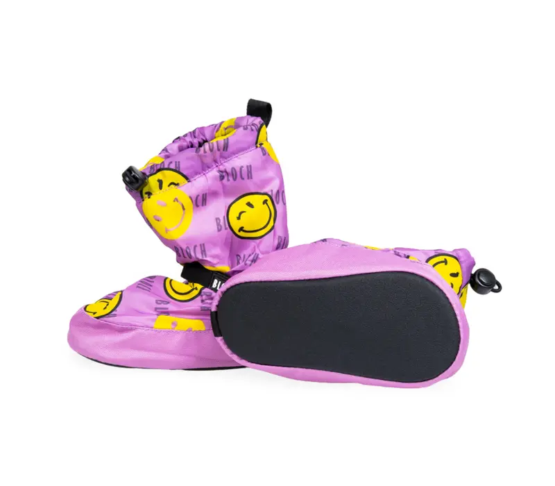 Bloch crazy booties, wärmende Schuhe für Kinder - Smiley Print Bloch