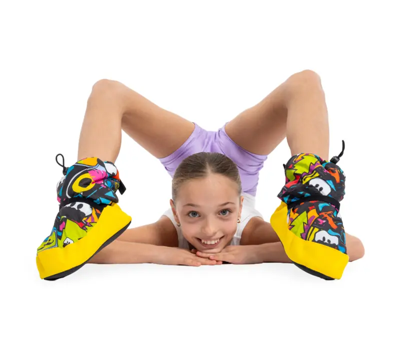 Bloch crazy booties, wärmende Schuhe für Kinder - Sticker Print Bloch