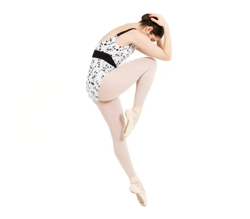 Capezio C'est La Vie Fleur, Damen-Trikot mit breiten Trägern - Cascading Florals Capezio