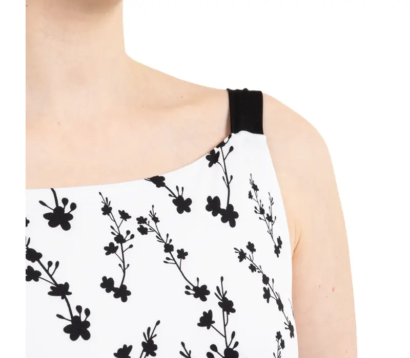 Capezio C'est La Vie Fleur, Damen-Trikot mit breiten Trägern - Cascading Florals Capezio