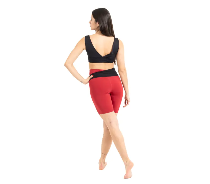 Capezio C'est La Vie Enchante Bike Short, Damen-Shorts mit Oberschenkellänge     - Rot scarlet Capezio