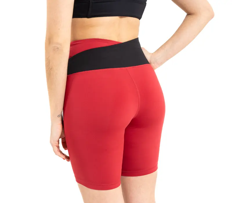 Capezio C'est La Vie Enchante Bike Short, Damen-Shorts mit Oberschenkellänge     - Rot scarlet Capezio