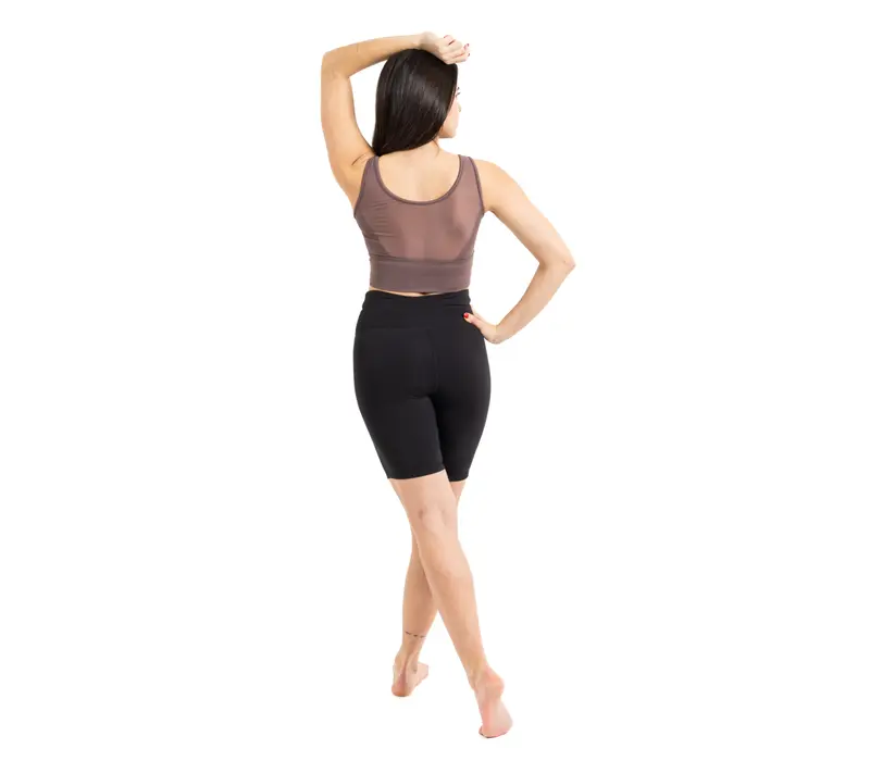 Capezio C'est La Vie Enchante Bike Short, Damen-Shorts mit Oberschenkellänge     - Schwarz