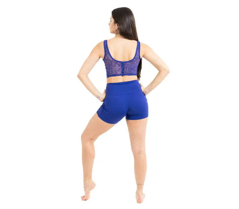 Capezio Bella Notte Vita Side Panel Short, Damenshorts - Spektrum Blau