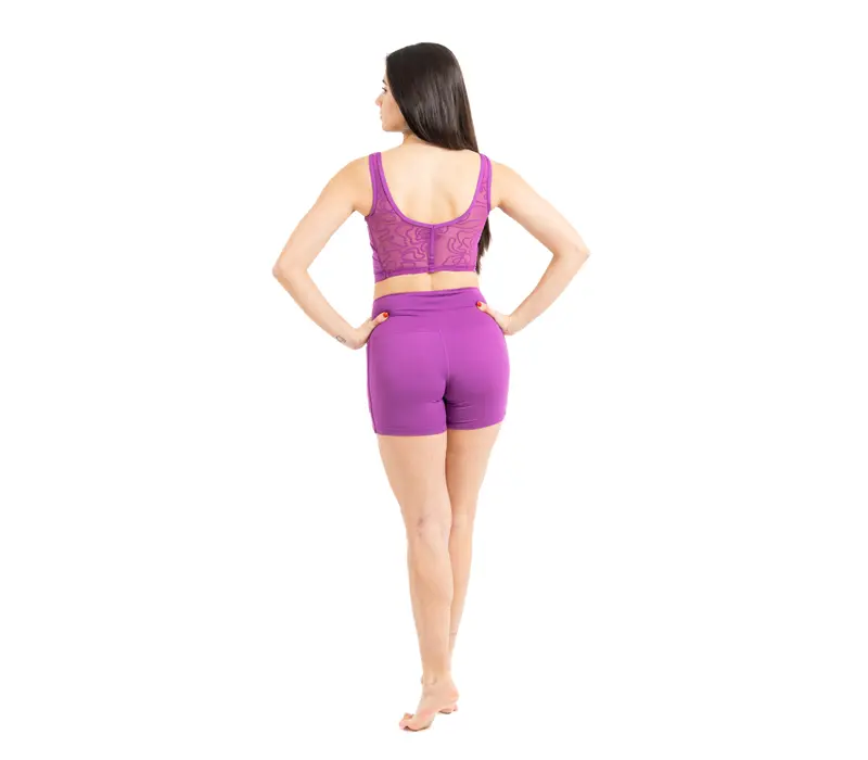 Capezio Bella Notte Vita Side Panel Short, Damenshorts - Hyazinthenviolett