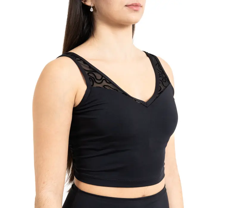 Capezio Bella Notte Dolce Tank, Damentop - Schwarz