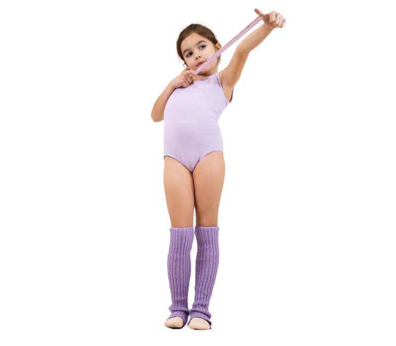 Capezio Kindertrikot mit Gürtel und breiten Trägern - Violett - lavender