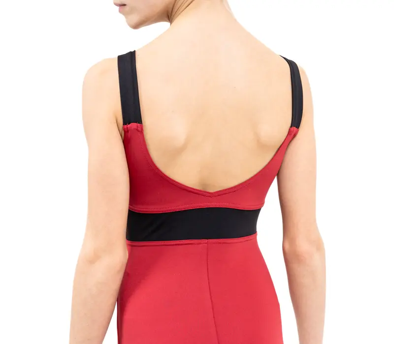 Capezio C'est La Vie Fleur, Mädchen-Trikot mit breiten Trägern   - Rot scarlet Capezio