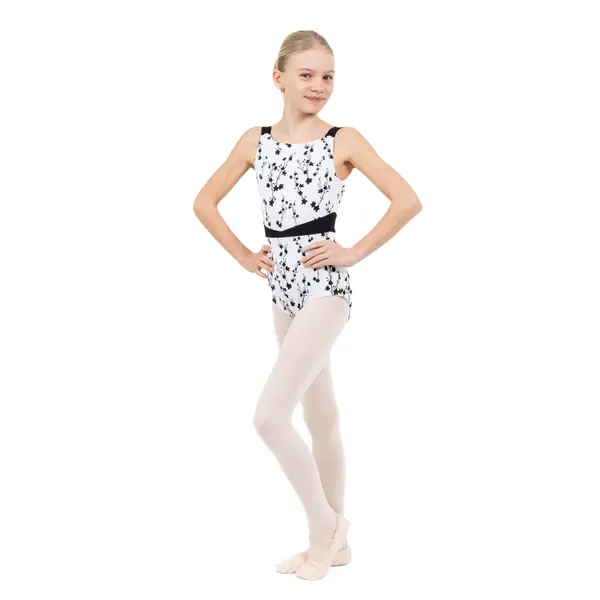 Capezio C'est La Vie Fleur, Mädchen-Trikot mit breiten Trägern  