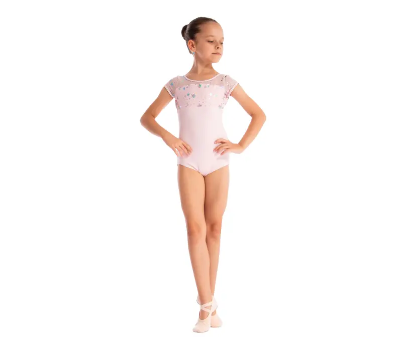 Capezio Galaxy, Kindertrikot mit kurzen Ärmeln   - Rosa-Pink