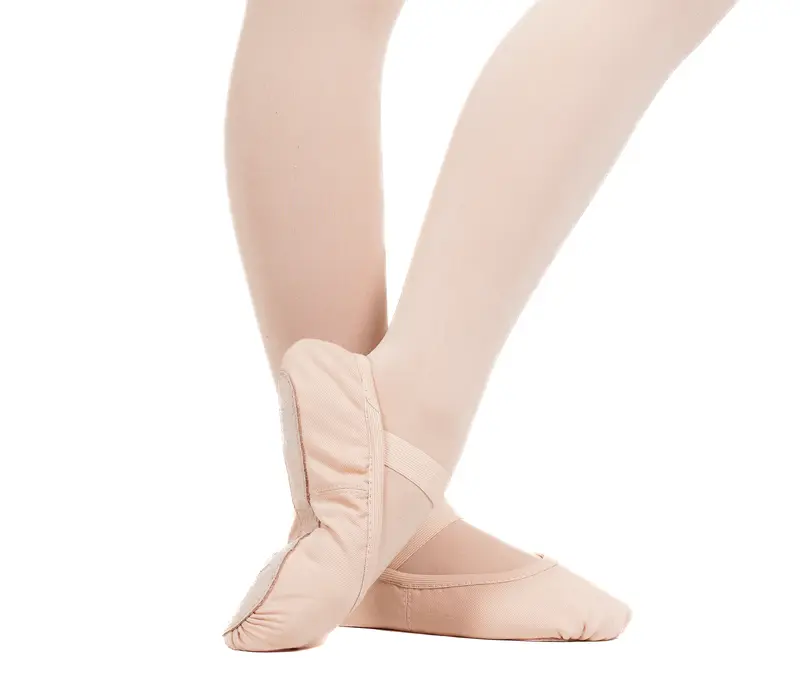 Capezio Luna, Kinder-Leder-Tanzschläppchen - Rosa balet Capezio