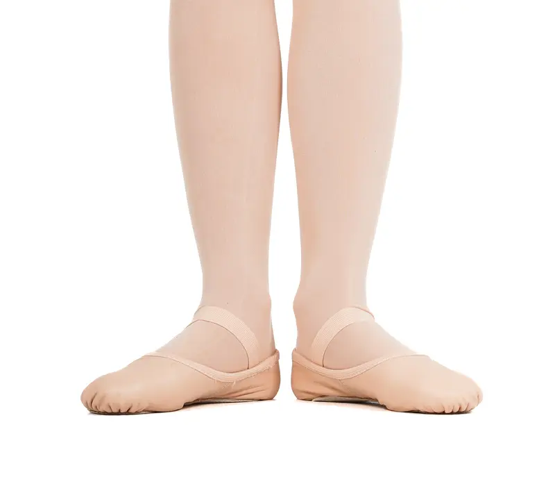 Capezio Luna, Kinder-Leder-Tanzschläppchen - Rosa balet Capezio