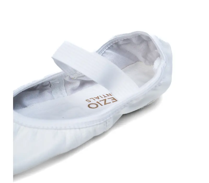 Capezio Luna, Leder-Tanzschläppchen für Anfänger - Weiss