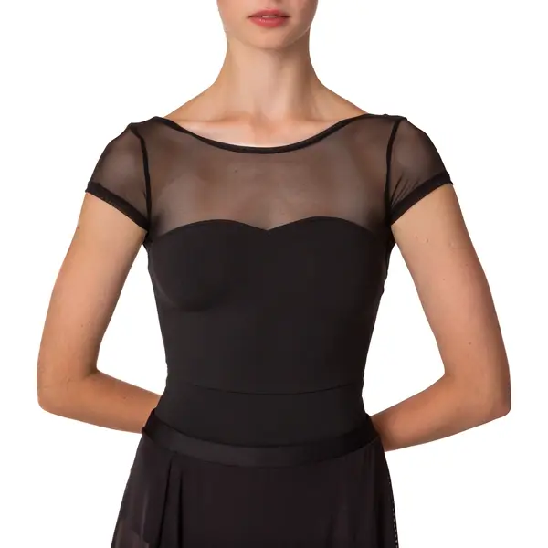 Capezio Meryl Mesh Yoke Short Sleeve, Ballettanzug