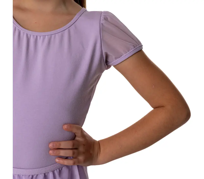 Capezio puff sleeve keyhole back leotards, Ballett-Trikot - Violett lavender Capezio