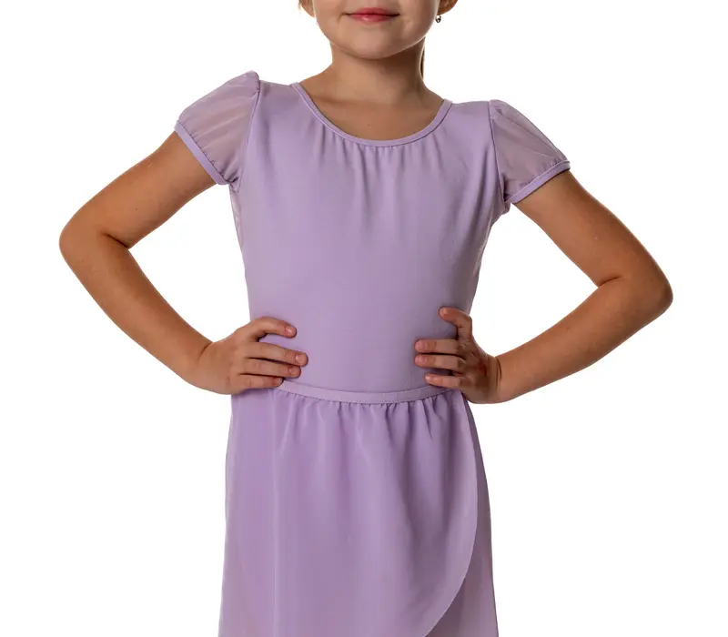 Capezio puff sleeve keyhole back leotards, Ballett-Trikot - Violett lavender Capezio