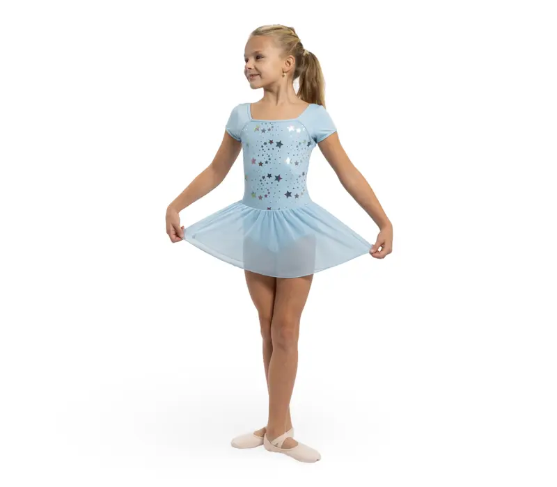 Capezio Star Struck, Trikot mit Röckchen  - Hellblau Capezio