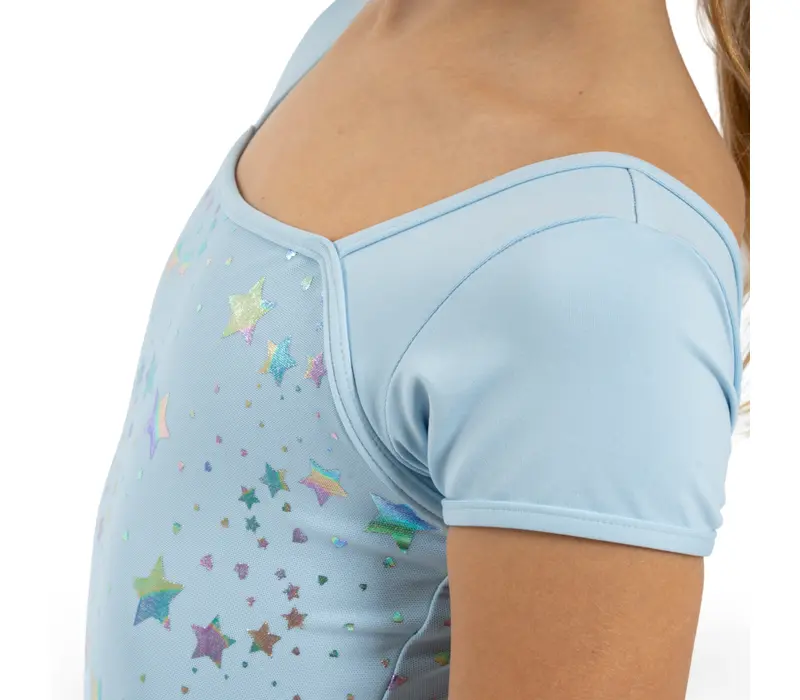 Capezio Star Struck, Trikot mit Röckchen  - Hellblau Capezio