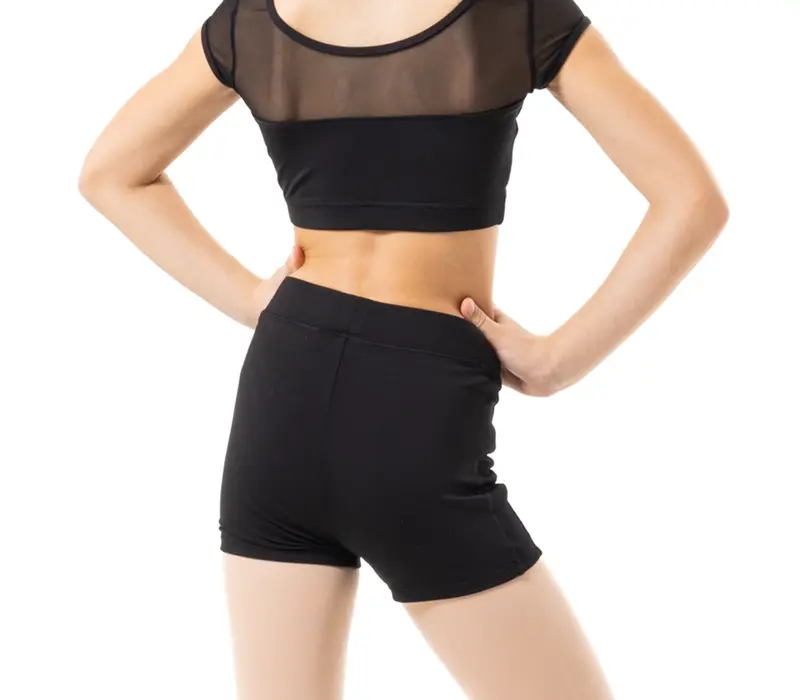 Capezio Foldover Boyshort, Tanzshorts für Kinder - Schwarz