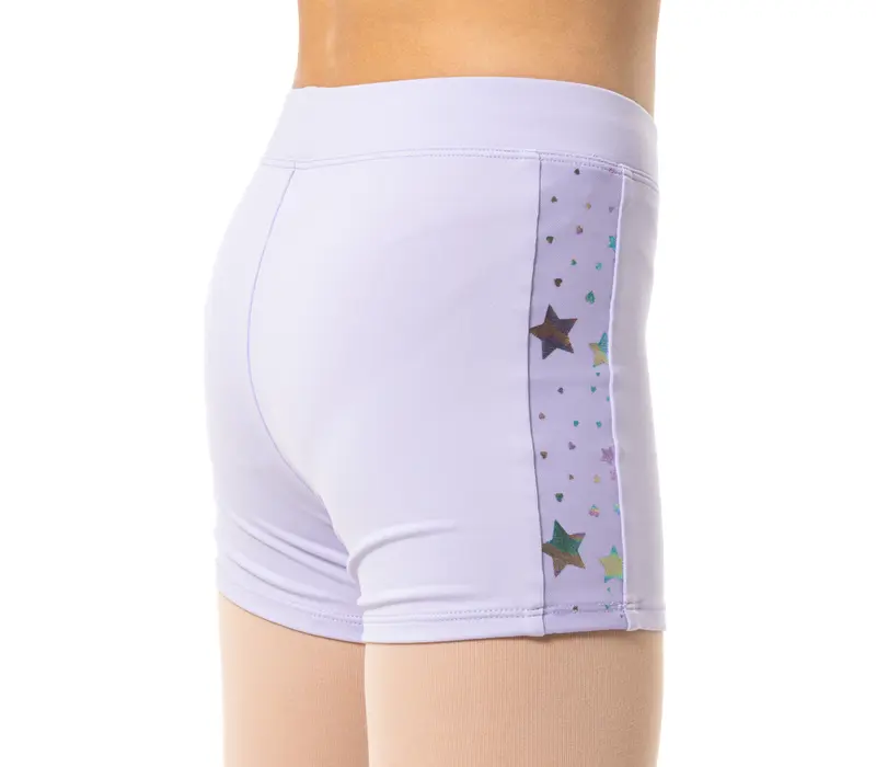 Capezio Foldover Boyshort, Tanzshorts für Kinder - Violett - lavender