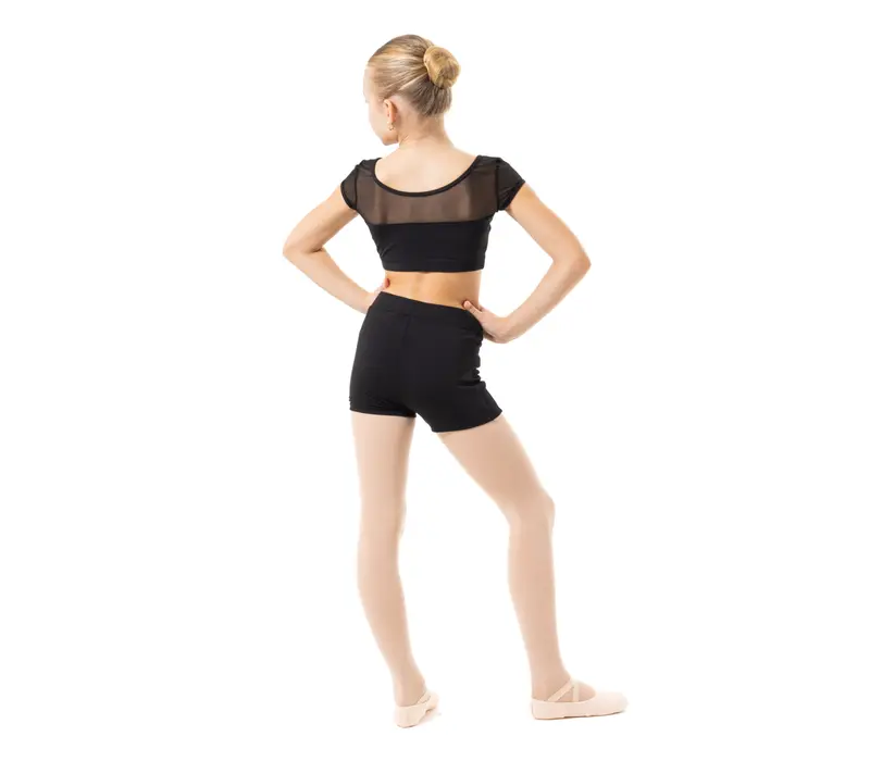 Capezio Foldover Boyshort, Tanzshorts für Kinder - Schwarz