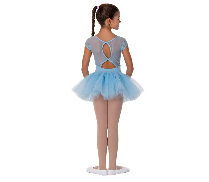 Capezio Keyhole Back Tutu Dress, Kindertrikot mit Tutu-Rock - Hellblau Capezio