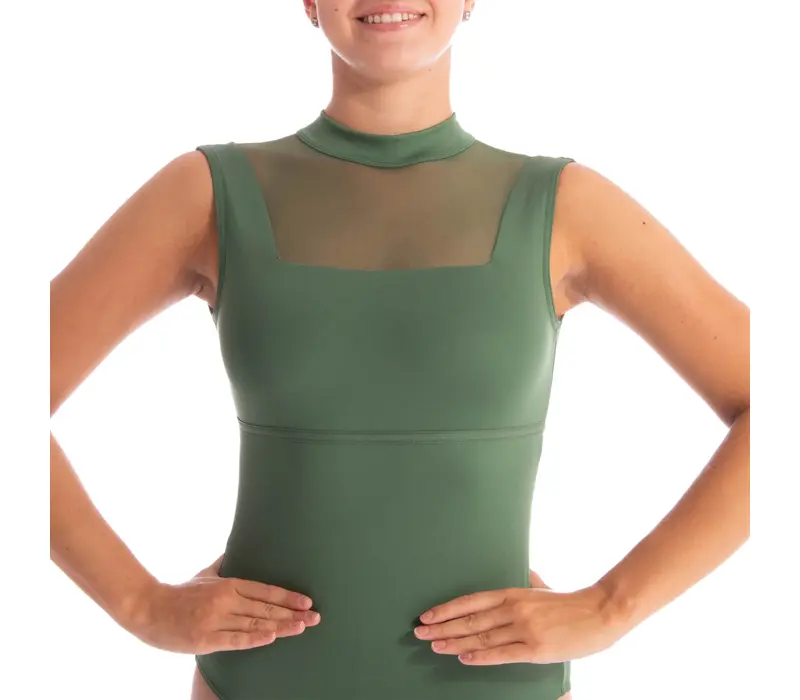 Dansez Vous Olga, Damen-Balletttrikot - Olive