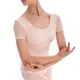 Dansez Vous Ophelia, Damen-Tanztrikot mit Netzärmeln - Rosa - light pink