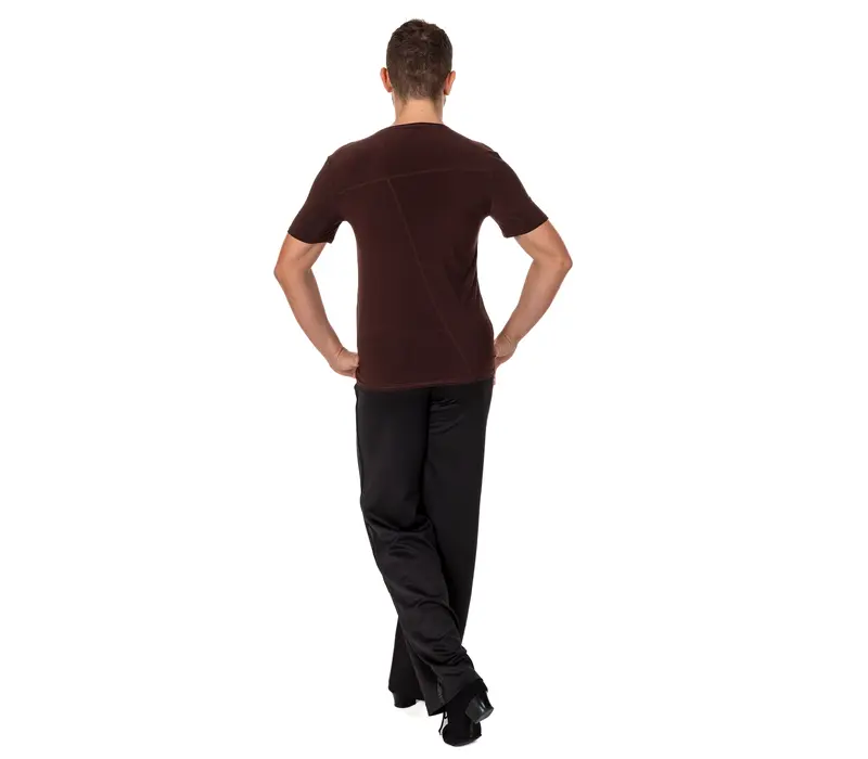 Herren-T-Shirt für Standardtanz Basic - Braun - chocolate